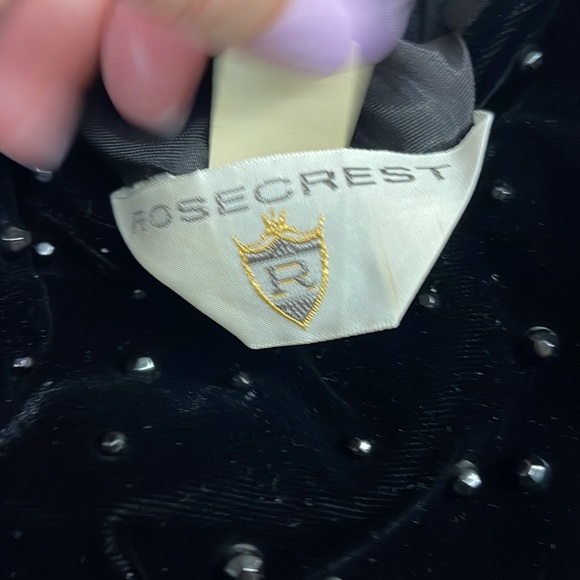 Stunning Vintage black velvet Rosecrest dress - Picture 4 of 7